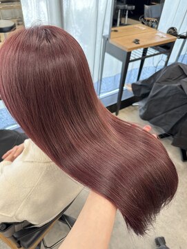 シーン(seen) 暖色艶髪ブリーチなし人気ピンクブラウン20代人気ピンクベージュ