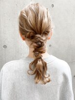 エインアンリー 表参道(AIN.ANLY.) ◯ポニーテールシニヨン編み込み着物ドレスヘアハープアップ