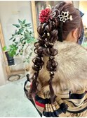 横浜卒業式ヘアセット着付け袴ハイトーンカラーダブルカラー韓国