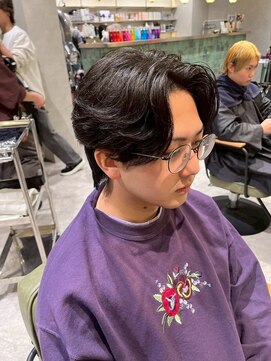 アディション 渋谷(ADITION) 緩め波巻きスパイラルパーマシャドウパーマメンズウルフカット