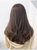 ロング顔周りレイヤー美髪おくれ毛_ba536733