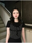 ホワイトグレージュ/デジタルパーマ/チェリーブラウン/渋谷