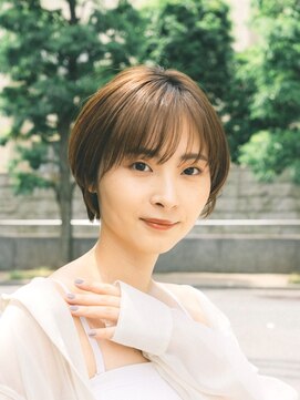 ガーデンヨコハマエスト(GARDEN YOKOHAMA est) ショート　ショートボブ　ハンサムショート　前髪　暗めカラー