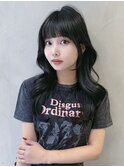 □ 韓国大宮顔周りレイヤーカットハッシュカットグレーブラック