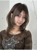 韓国風/レイヤー/前髪カット/オリーブ/透明感/ハッシュカット