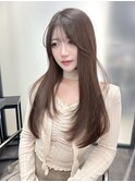 こっくりブラウン×小顔レイヤー×韓国風巻き×髪質改善