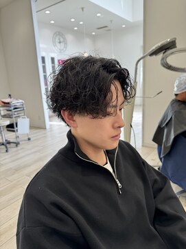 ロンド ラマ 岐阜(Lond bla-ma) センターパート×波巻きツイスパMIX【Lond伊藤メンズ】