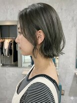 ピークス 渋谷店(Peaks) ミルクティーベージュ/レイヤーボブ/韓国巻き/顔周りカット