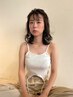 【勝田限定】赤みを抑えた透明感カラー+顔まわりカット+トリートメント