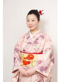 【下北沢＊I'll b hair＊】着物に似合う夜会巻き簪スタイル