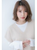 大人ハイライトくせ毛風カール小顔外ハネボブY上尾20代30代40代
