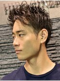 無造作アップバング