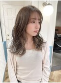 【高橋】大人美人まとまりウェーブセミロング/ペールベージュ