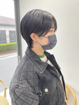 ヘアー アイス 御器所本店(HAIR ICI) 20代30代40代小顔ショートアッシュブルーブラック