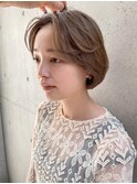 切りっぱなしボブエアリーロング美髪ピンクブラウン