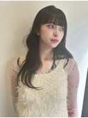 ナチュラルロングウルフレイヤー10代20代30代韓国ヘア