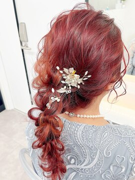 プリュス 名古屋(Plus) ゴムだけアレンジ/編み下ろし/お呼ばれ/結婚式/大人可愛い