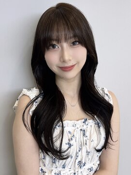 ソラ 広尾店(SORA) ロングレイヤーカット/ダークグレージュ/髪質改善