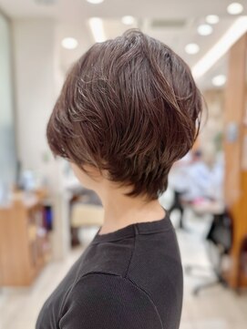 ピークアブー アヴェダ アトレ恵比寿(PEEK-A-BOO AVEDA) 前髪なし/ショート/ショートボブ/パーマ/恵比寿