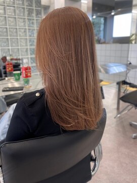 リムレスバイサンク 万代 新潟駅(LIMLESS by cinq) 新潟ダブルカラーミルクティーベージュ顔周りレイヤーカット＊