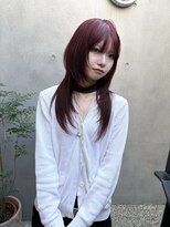 ヴァーディ オモテサンドウ(Vardy omotesando)&nbsp;韓国ヘア♪ハッシュカット/深みのあるボルドーカラー