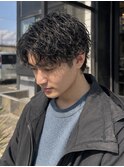 大人カジュアル　シャドウパーマ
