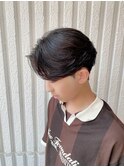 メンズセンターパート