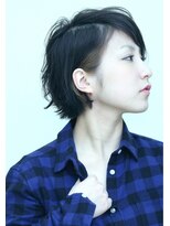 プラウド(proud) ショート セクションカラー ブリーチ 黒髪