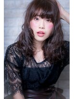ヘアーアートシフォン 池袋西口店(Hair art chiffon)&nbsp;黒髪似合わせカットグレージュグラデーションカラーのふわミディ