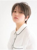ハンサム丸みショートヘア