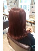 【溝の口　neoline calme】ブリーチ無し　オレンジレッド