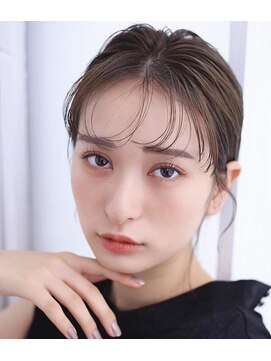 モダ(MoDa) シースルーバング/ワンレン//20代30代40代/くすみベージュ/モテ