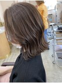 顔まわりレイヤー×まろやかベージュ