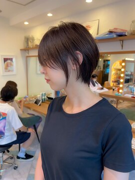 ロンド パルティール 大宮(Lond partir) 石田勇士郎グレュージュカラーボブウルフ黒髪ココアベージュ