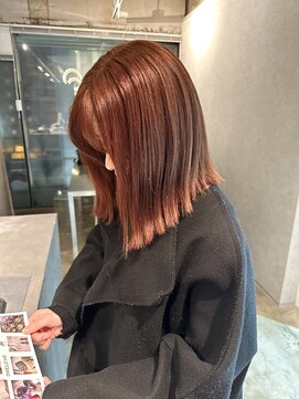 イトシテ ノーブリーチオレンジブラウンボブ【鎌田　隆雅】