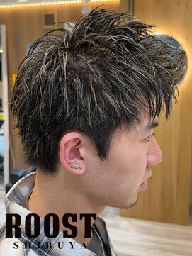 ルースト 渋谷店(ROOST) スパイキーショート×金メッシュ