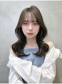□ 韓国大宮顔周りレイヤーカットウルフカットワンホンヘア