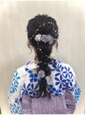 浴衣編みおろしヘアアレンジ！