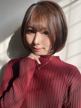 モアナ バイ ラナ 甚目寺店(MoanA BY LANA) 韓国風/透明感カラー/オリーブベージュ/ぱっつん前髪/小顔カット