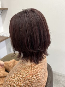 テラスヘア 長岡(TERRACEhair) ピンクオレンジで可愛らしく