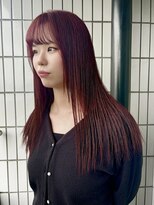 ザ オーダー(THE ORDER)&nbsp;レイヤーカット/顔周りレイヤー/赤髪/ボルドーカラー/暖色カラー