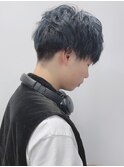 【メンズ 松戸 岩口】ブルーネイビー刈り上げマッシュショート