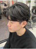 センターパートニュアンスパーマフェザーパーマカルマパーマ30代
