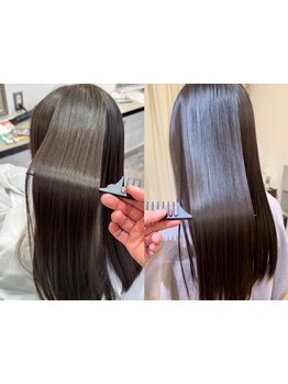 こだわりの薬剤と高い技術力で,憧れの王道ストレートを実現-思わず触れたくなる髪に*[水戸/水戸駅/学割U24]