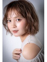 モッズヘア 上尾西口店(mod's hair) ミルクティーカラー乾かすだけ切りっぱなしボブv上尾20代30代