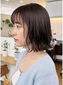 大人ショートボブ/ミディアムレイヤー/前髪あり/20代30代