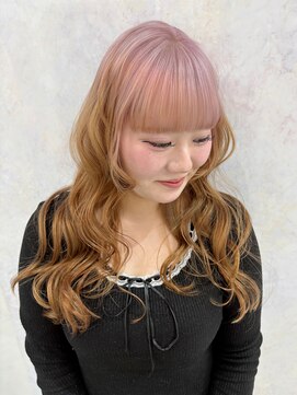 リル 溝の口(LiL) ホワイトピンクルーツカラー/溝の口/ブリーチ/ダブルカラー