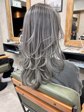 サニー 渋谷(SUNNY) バレイヤージュ、ハイライト、レイヤーカット、グレージュ