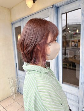 エイミーバイアフロート(amie by afloat) * 定番かわいい◎くびれボブ×インナーカラー