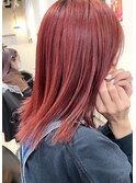 ルビーレッド/津田沼/韓国/ボブ/ケアブリーチ/似合わせカット